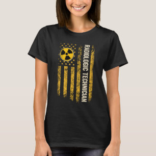 Radiologieassistent US-Flagge Patriotisch Radi T-Shirt