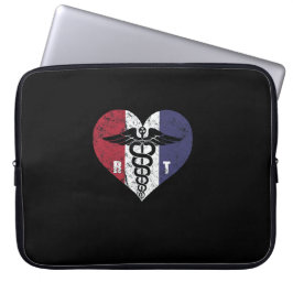 Radiologietech-amerikanische Flaggen-Liebe Laptopschutzhülle