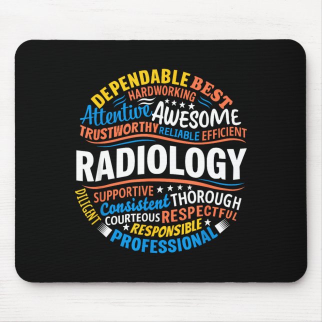 Radiology Funny Rad Tech Week Appreciation Radiolo Mousepad (Vorne)