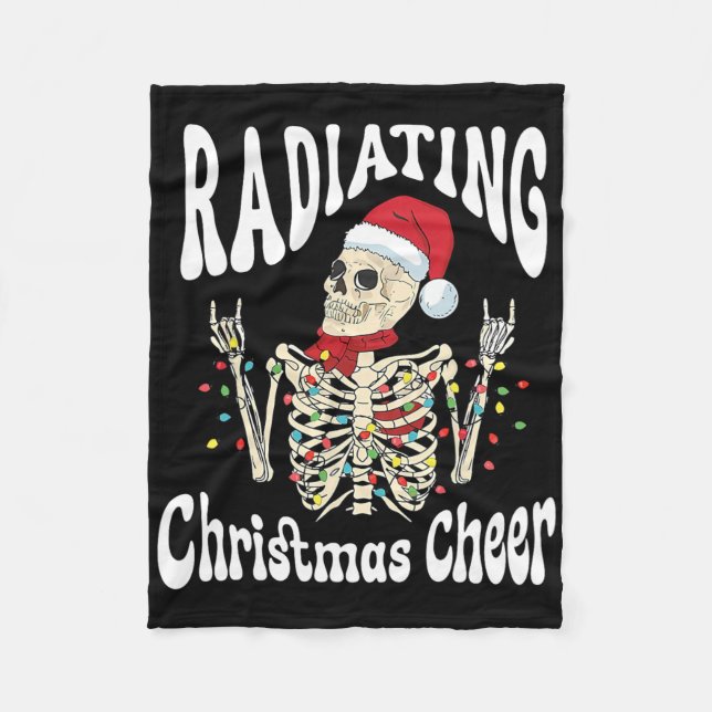 Radiology Radiating Christmas Cheer X-ray Rad Tech Fleecedecke (Vorderseite)