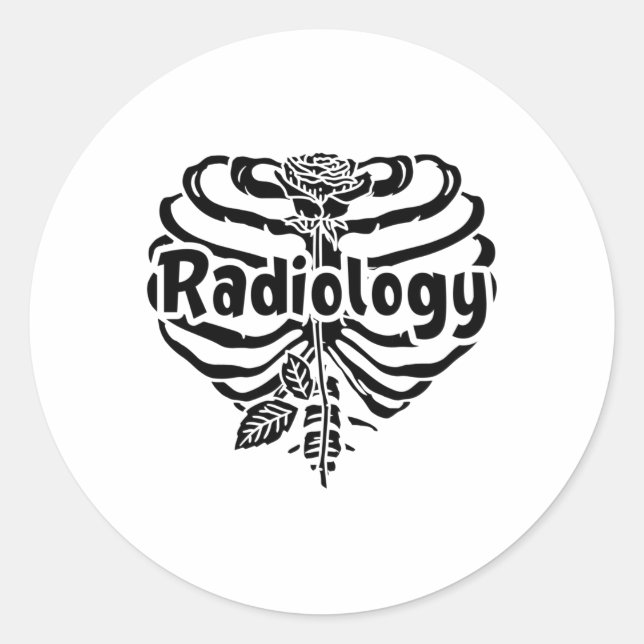 Radiology Tech Krass Nurse Blume Technologist Xray Runder Aufkleber (Vorderseite)