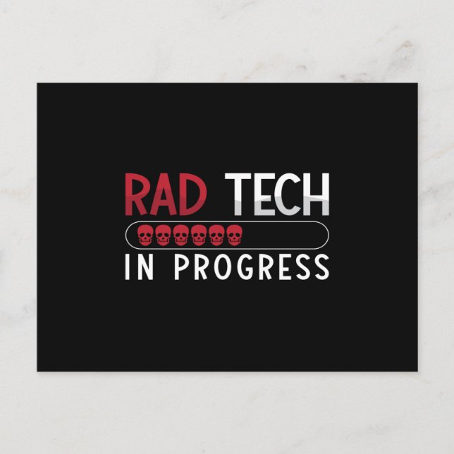Radiology Tech Krass Tech in Progress Technology Postkarte (Vorderseite)