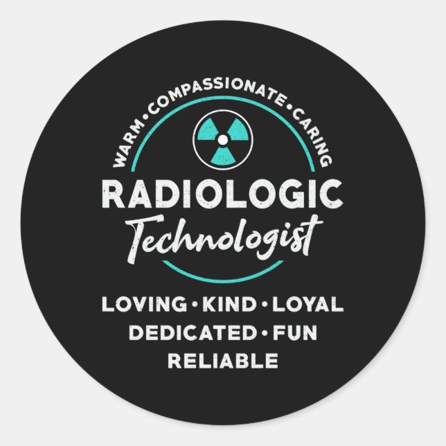 Radiology Tech Radiologiologe Xray Tech Runder Aufkleber (Vorderseite)