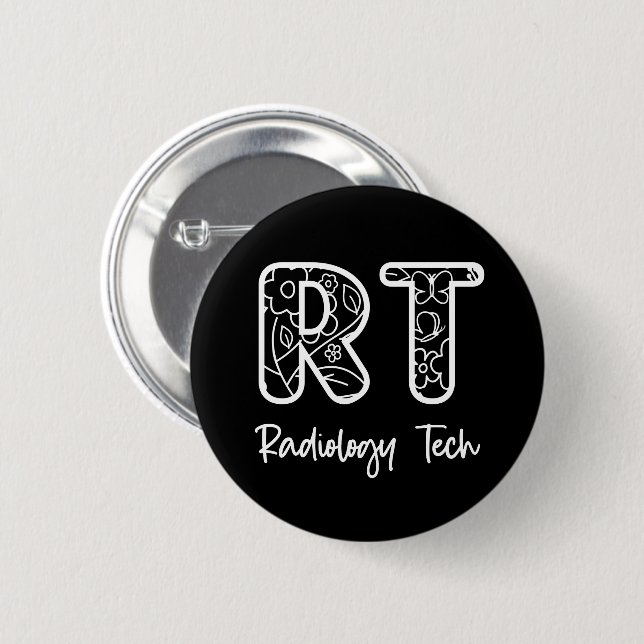 Radiology Tech RT Rad Technician X-ray Tech Gifts Button (Vorne & Hinten)