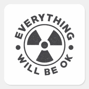 Radiology Tech Technologist alles wird gut sein Quadratischer Aufkleber