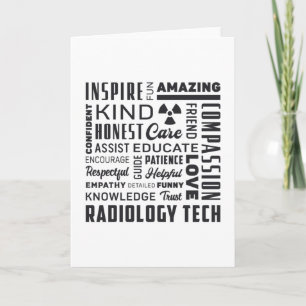 Radiology Tech Technologist Krass Tech X-Ray Tech Karte