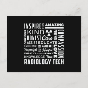 Radiology Tech Technologist Krass Tech X-Ray Techs Postkarte