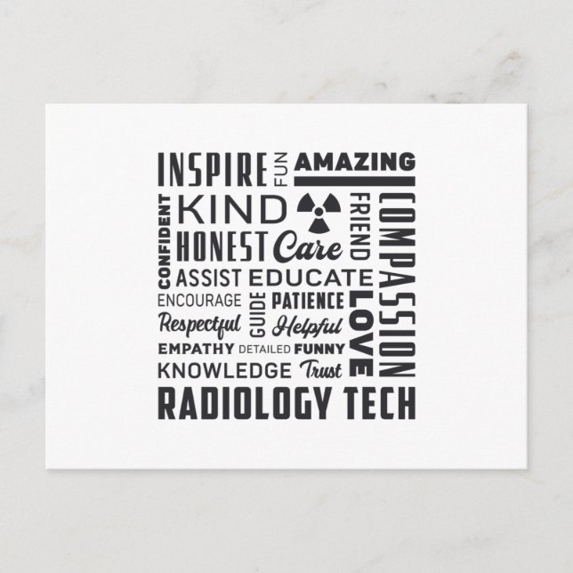 Radiology Tech Technologist Rad Tech X-Ray Tech Postkarte (Vorderseite)