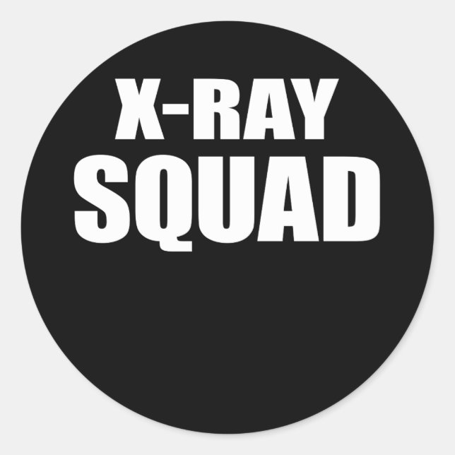 Radiology Tech X-Ray Squad Runder Aufkleber (Vorderseite)