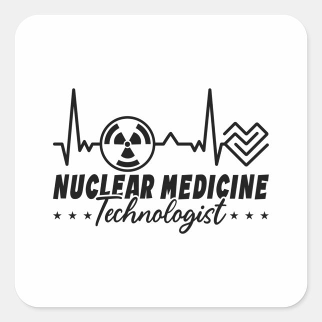 Radiology Tech Xray Nuclear Medicine Technologist Quadratischer Aufkleber (Vorderseite)