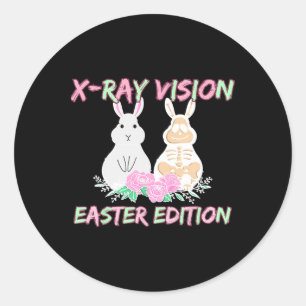 Radiology Tech Xray Vision Osterausgabe Bunny East Runder Aufkleber