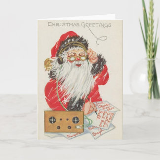 Radiosankt-Weihnachtskarte Feiertagskarte