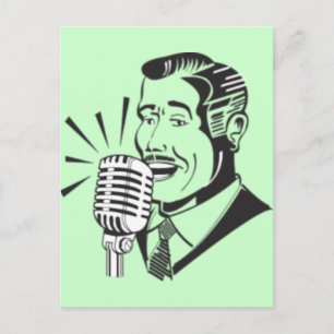 Radiosprecher Postkarte