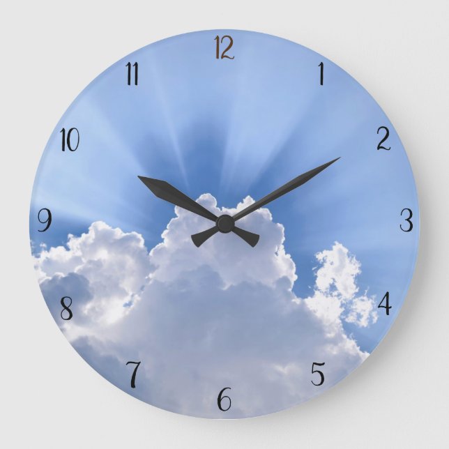 Radiowolke Akryluhr Große Wanduhr (Vorderseite)