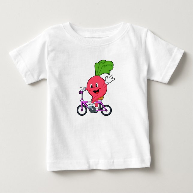Radisch mit Fahrrad Baby T-shirt (Vorderseite)