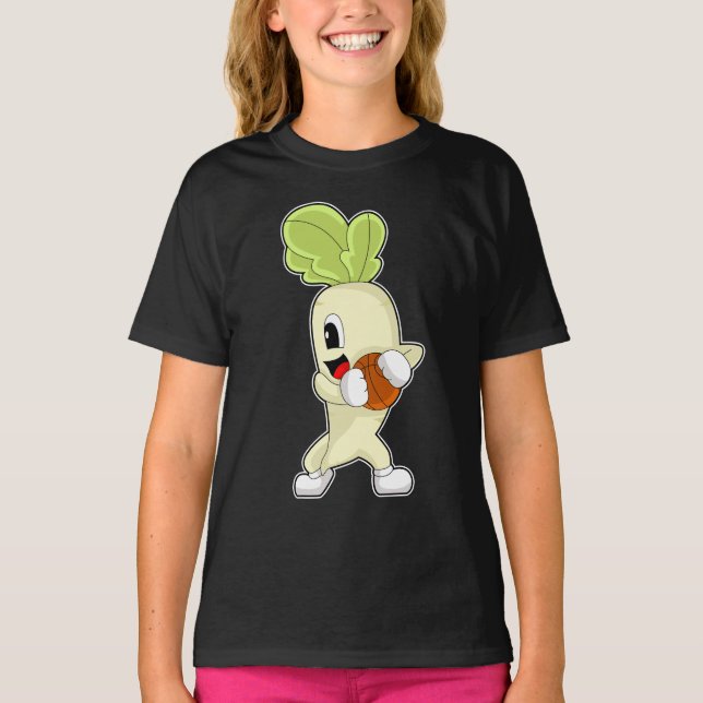 Radish Basketball-Spieler Basketball T-Shirt (Vorderseite)