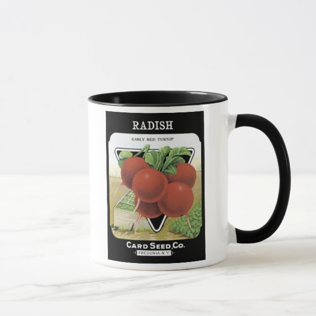 Radish Early Red Turnip Card Seed Co Tasse (Rechts)