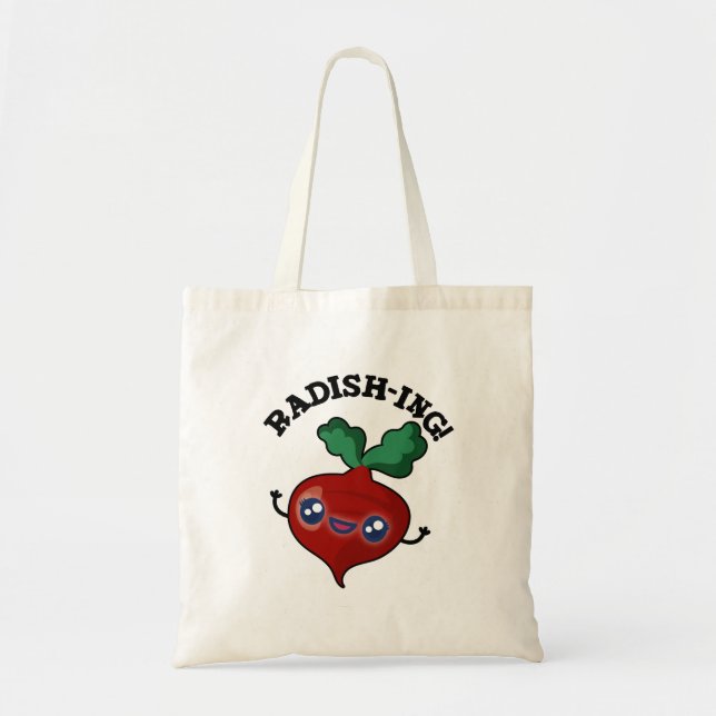 Radish-ing Funny Veggie Radish Pun Tragetasche (Vorne)