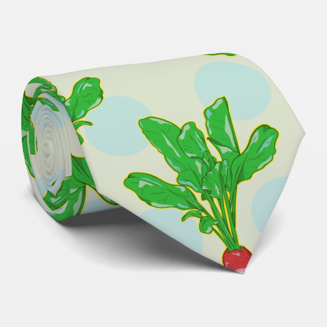 Radish Pattern Polka dots Krawatte (Gerollt)