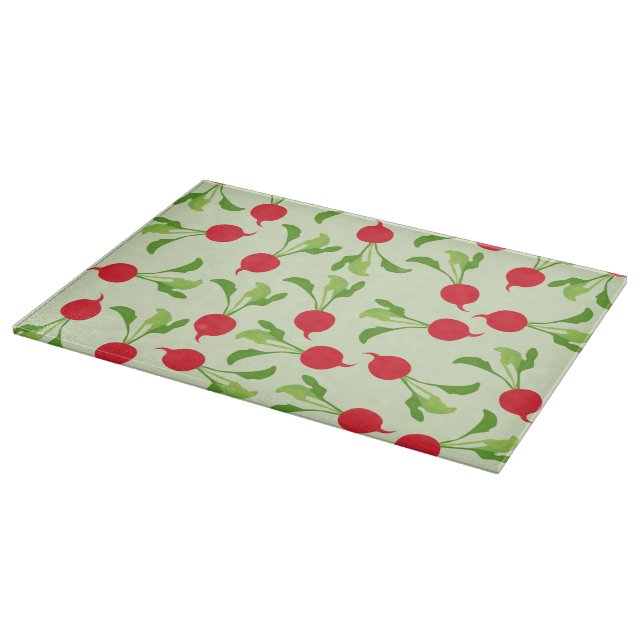 Radish Red Green Pattern Schneidebrett (Ecke)
