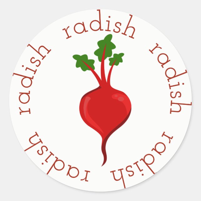 Radish Rounds Runder Aufkleber (Vorderseite)