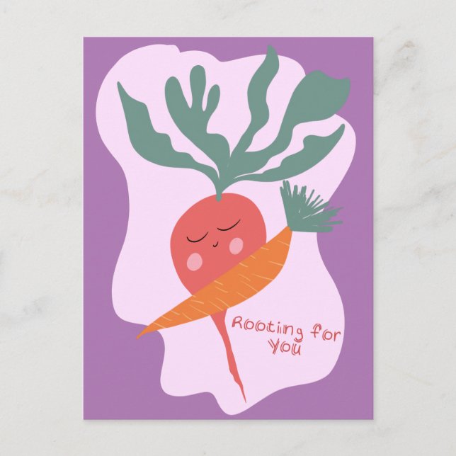 Radish und Carrot werden gut Postkarte (Vorderseite)