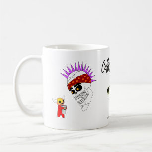 Radiskull u. Teufel-Puppen-Kaffee mit der Kaffeetasse