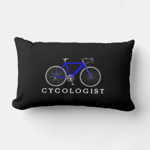 Radkologe Blue Bicycle on Black Lendenkissen