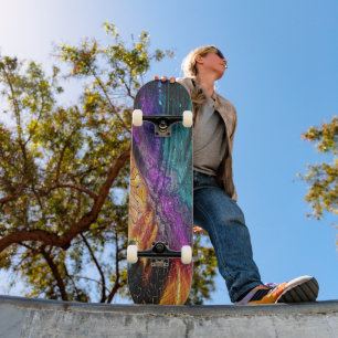 Radkunst - Abstraktes Mosaik Skateboard