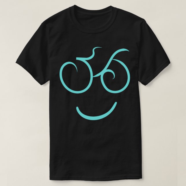 Radlächelndes Fahrradgesicht (2) T-Shirt (Design vorne)