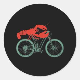 Radlobster MTB Cykologe Funny Cyclist Runder Aufkleber