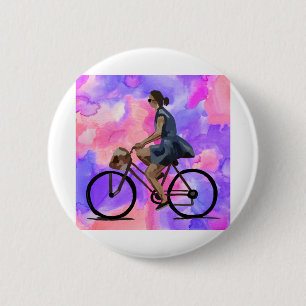 Radmädchen Button