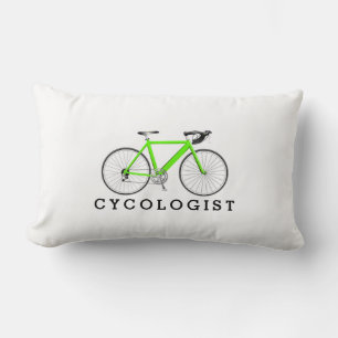 Radologe Green Bicycle on White Lendenkissen