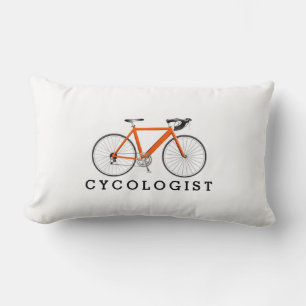 Radologe Orange Bicycle On White Lendenkissen