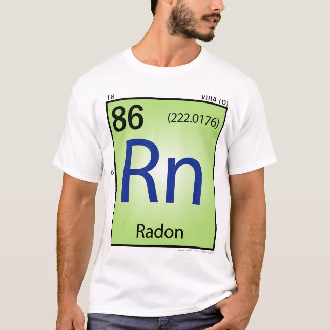 Radon- (Rn)Element-T - Shirt - nur Front (Vorderseite)