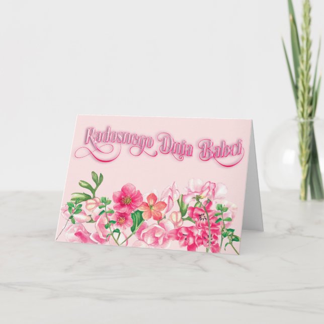 Radosnego Dnia Babci - Muttertagskarte Karte (Vorderseite)
