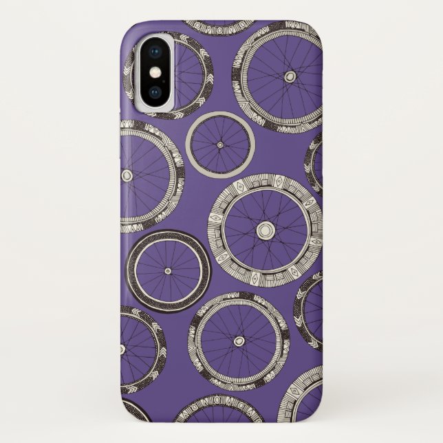 Radrad Violett Case-Mate iPhone Hülle (Rückseite)