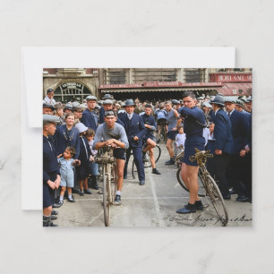 Radrennen Paris Roubaix 1900 Color Redux Postkarte