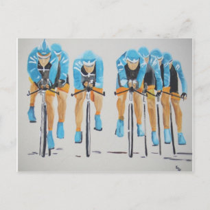 Radrennen Postkarte