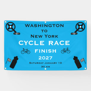Radrennen Ziel Banner