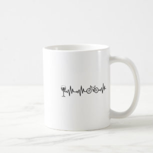 Radschlagendes Herz Wein Mountainbike Fahrrad Cyc Kaffeetasse