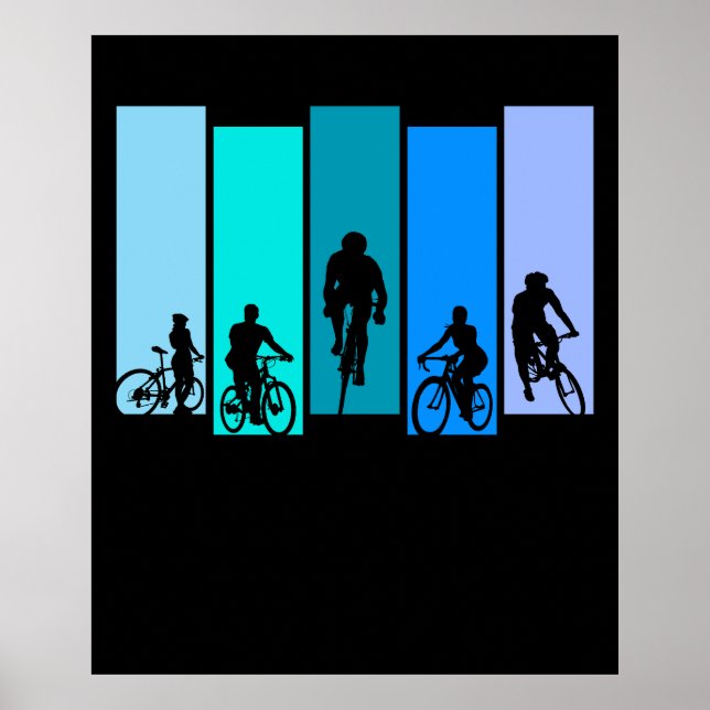 Radsport-Silhouette Poster (Vorne)