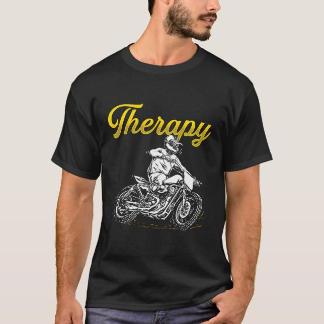 Radtherapie Motorrad Motorrad-Motorrad-Motorrad T-Shirt (Vorderseite)