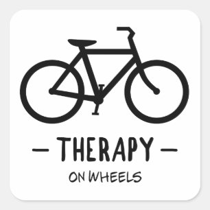 Radtherapie Quadratischer Aufkleber