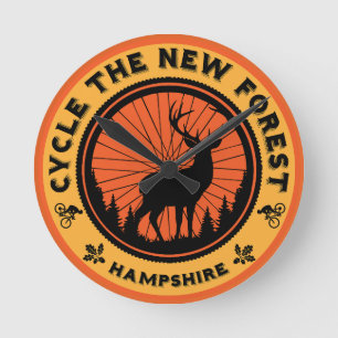 Radtour durch den New Forest Runde Wanduhr