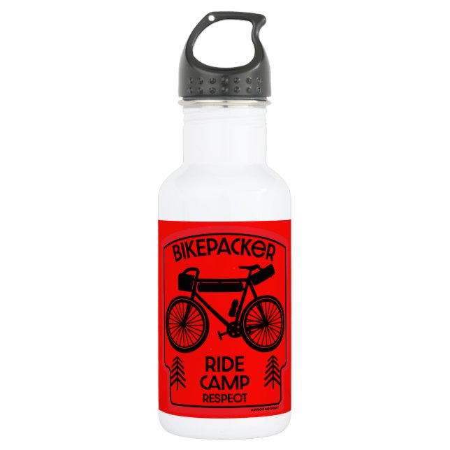 Radtour in der Natur 710 ml Wat Edelstahlflasche (Vorderseite)