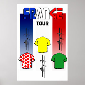 Radtour in Frankreich Radfahrer Sportfanrad Poster