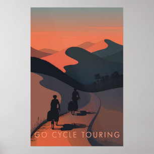 Radwandern Reiseplakat Poster