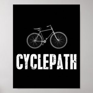 Radweg Lustiges Radfahren Mountainbike-Fahren Radf Poster