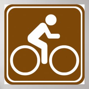 Radweg Wegweiser Poster